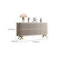Moderno mobile sideboard in legno ingegnerizzato in stile, alto 33,5 pollici di altezza