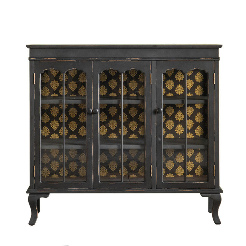 Modernismo Server di sideboard in legno Server nero/nero con porte per sala da pranzo