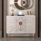 Gambe in acciaio inossidabile credenza in stile glam a buffet glam con deposito