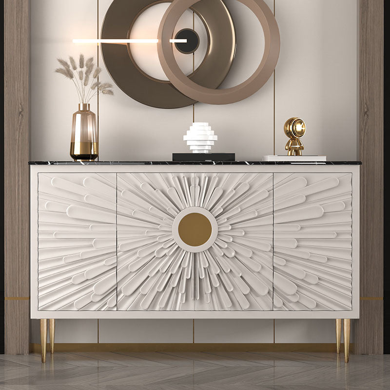 Gambe in acciaio inossidabile credenza in stile glam a buffet glam con deposito