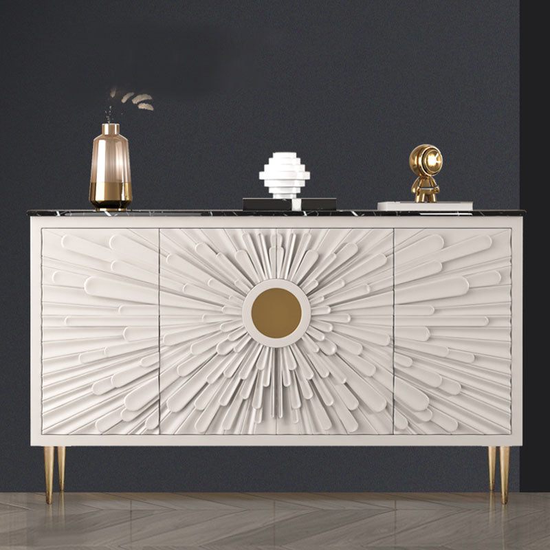 Gambe in acciaio inossidabile credenza in stile glam a buffet glam con deposito