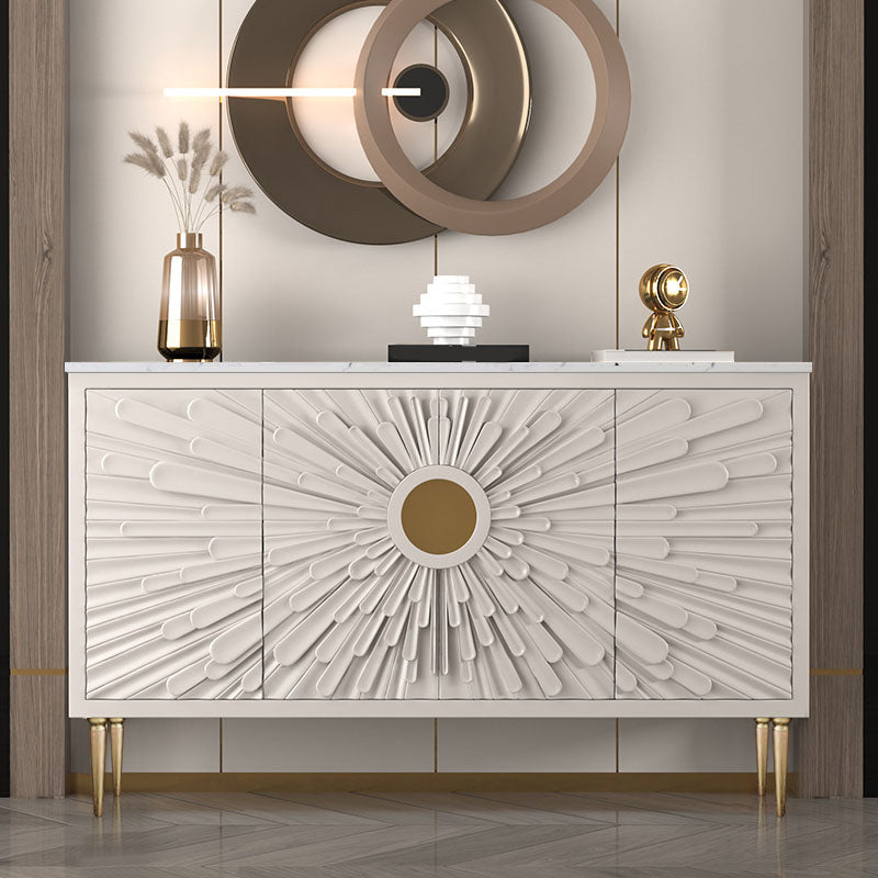 Gambe in acciaio inossidabile credenza in stile glam a buffet glam con deposito