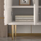 Gambe in acciaio inossidabile credenza in stile glam a buffet glam con deposito