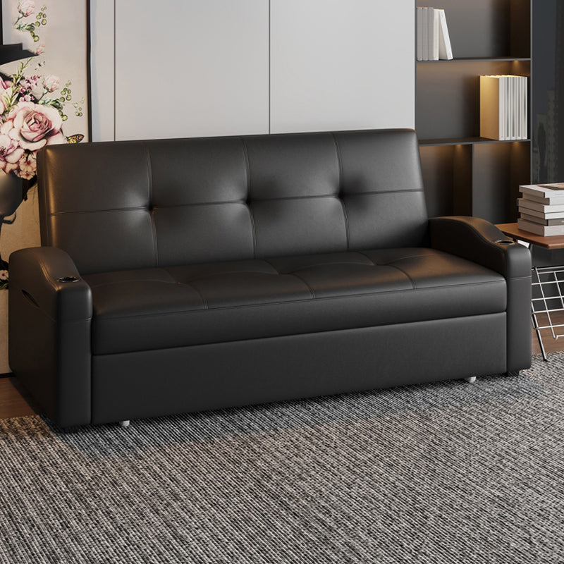 Divani convertibili scandinavi Black Tufted Back Sleeper Sofha