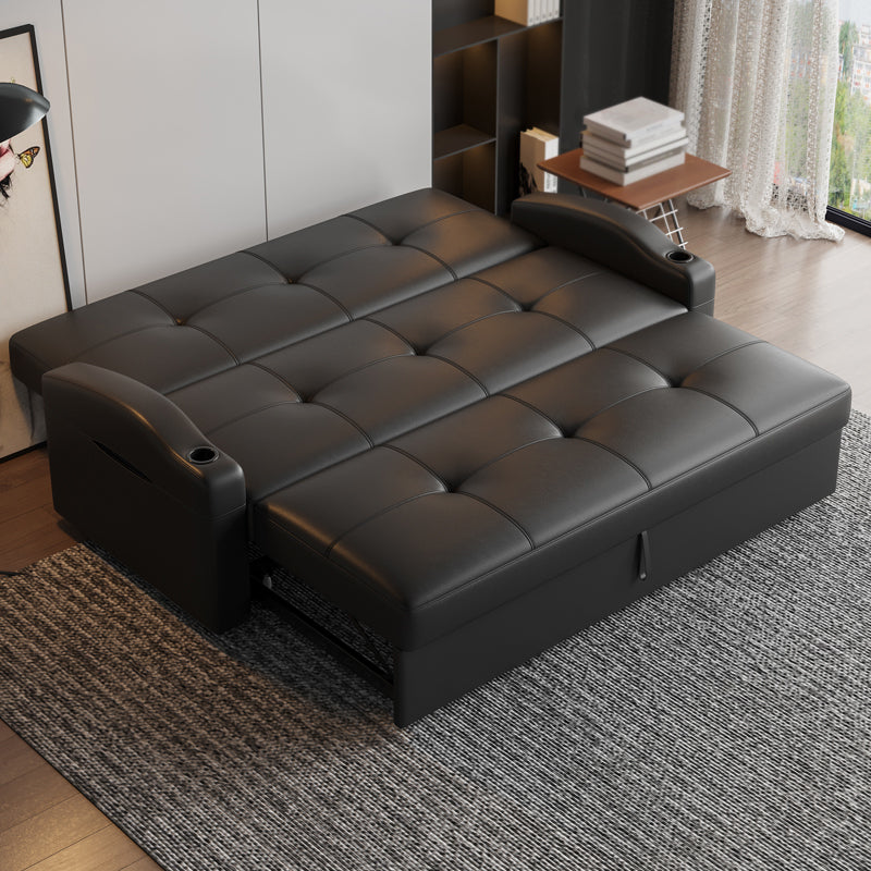 Divani convertibili scandinavi Black Tufted Back Sleeper Sofha
