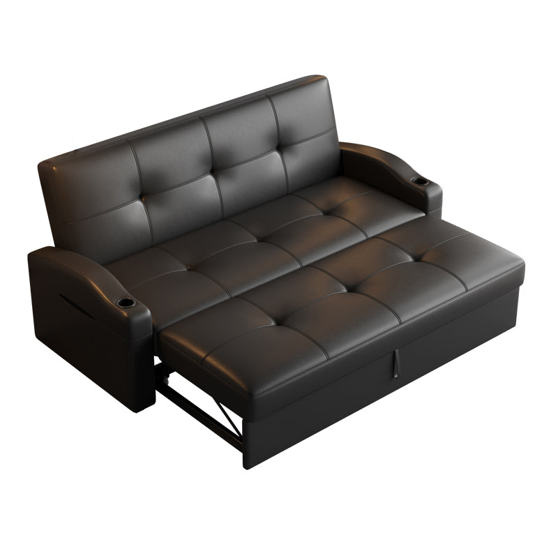 Divani convertibili scandinavi Black Tufted Back Sleeper Sofha