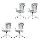 Fixed Arms Office Chair No Distressing Ergonomic Tilt Mechanism Desk Chair with Wheels