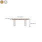 Glossy Beige Dinette Table with Double Pedestal Modern Dining Table for Home Clearhalo 'Dining Tables & Seating' 'Dining Tables' 'dining_table' 'furn' 'furn_dining_table' 'Furniture' 'Kitchen & Dining Furniture' 7341495