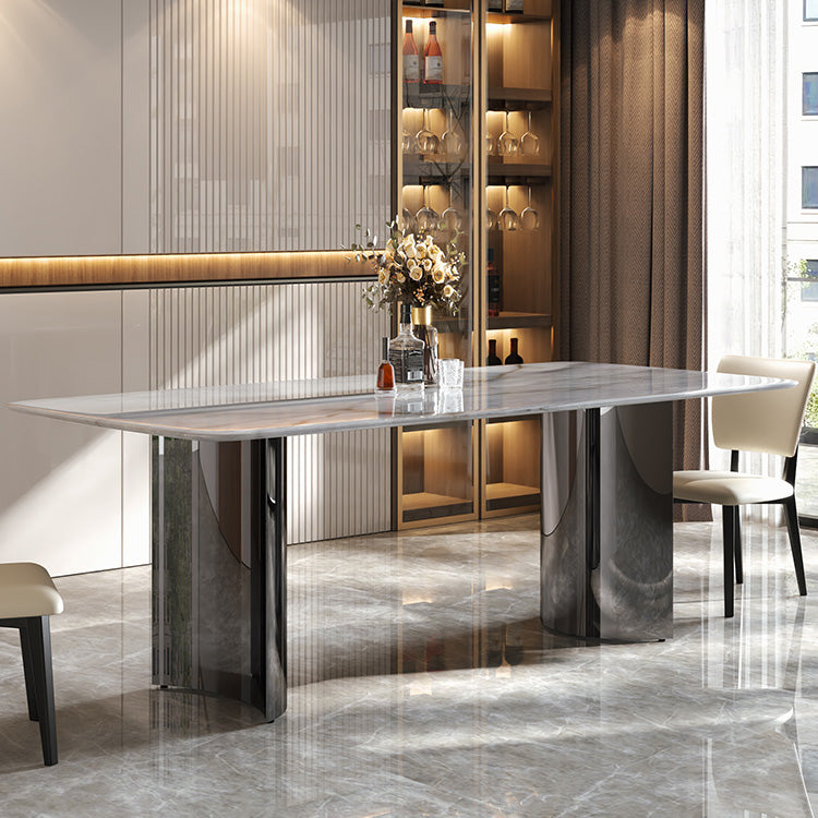 Pedestal Dining Room Table Rectangle Dinner Room Kitchen Table