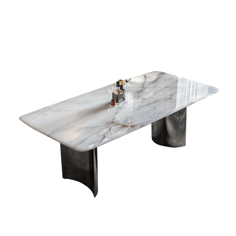 Pedestal Dining Room Table Rectangle Dinner Room Kitchen Table