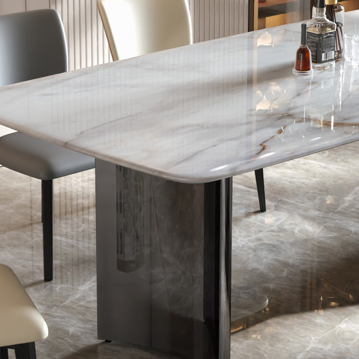 Pedestal Dining Room Table Rectangle Dinner Room Kitchen Table