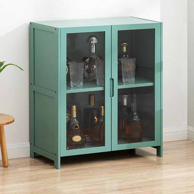 Porte di vetro contemporanee per il display di bambù Hutch buffet con porte