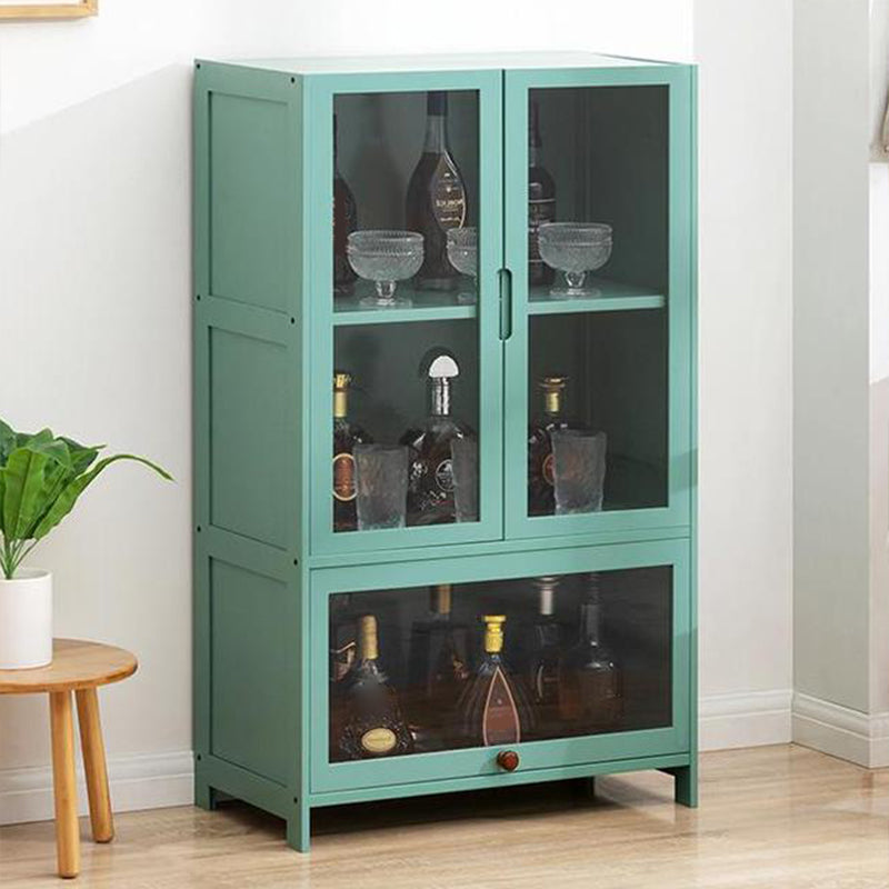 Portes en verre contemporaines Afficher le stand en bambou buffet Hutch avec portes