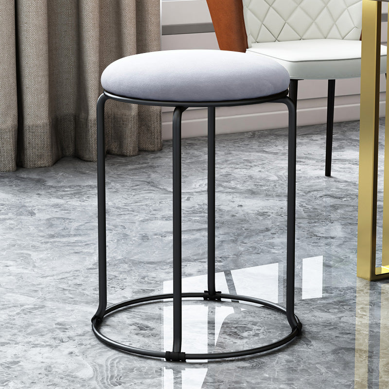 Glamourige Osmanische Samt tränenfeste Metallbeine Feste Farbe rund Ottomane