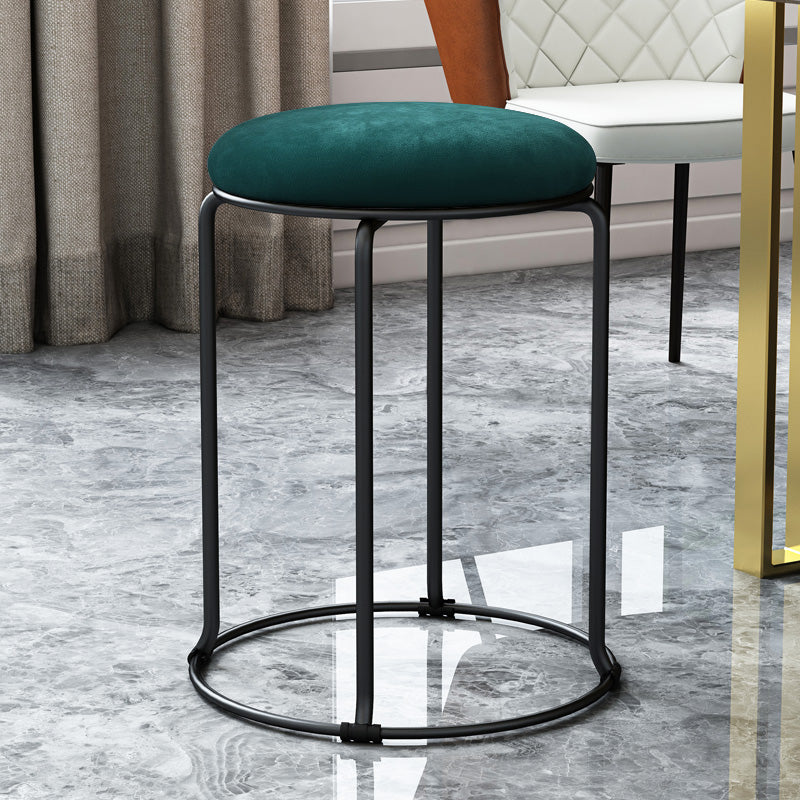 Glamourige Osmanische Samt tränenfeste Metallbeine Feste Farbe rund Ottomane