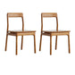 Indoor Solid Wood Dining Side Chair Brown Open Back Dining Side Chair 2 Piece Set Clearhalo 'Dining Chairs' 'Dining Tables & Seating' 'dining_chair' 'furn' 'furn_dining_chair' 'Furniture' 'Kitchen & Dining Furniture' 7341659