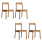 Indoor Solid Wood Dining Side Chair Brown Open Back Dining Side Chair 4 Piece Set Clearhalo 'Dining Chairs' 'Dining Tables & Seating' 'dining_chair' 'furn' 'furn_dining_chair' 'Furniture' 'Kitchen & Dining Furniture' 7341661