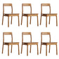 Indoor Solid Wood Dining Side Chair Brown Open Back Dining Side Chair 6 Piece Set Clearhalo 'Dining Chairs' 'Dining Tables & Seating' 'dining_chair' 'furn' 'furn_dining_chair' 'Furniture' 'Kitchen & Dining Furniture' 7341663