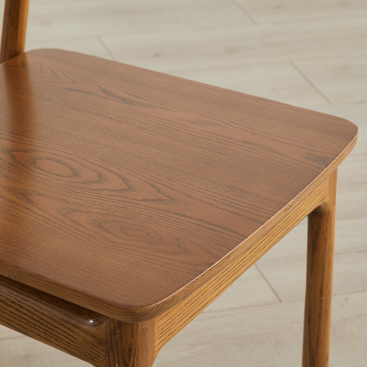 Indoor Solid Wood Dining Side Chair Brown Open Back Dining Side Chair Clearhalo 'Dining Chairs' 'Dining Tables & Seating' 'dining_chair' 'furn' 'furn_dining_chair' 'Furniture' 'Kitchen & Dining Furniture' 7341668