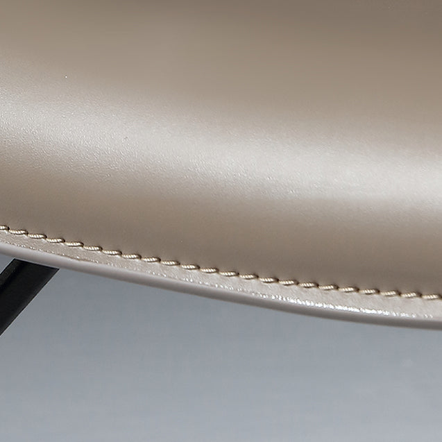 Binnen faux lederen eetkamerstoel metalen frame armstoel in grijs