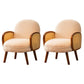 Corduroy Lounge Chair Arms Included Side Chair for Living Room White Wool 2 Piece Set Clearhalo 'Accent Chairs' 'accent_chairs' 'Chairs & Seating' 'furn' 'furn_accent_chairs' 'Furniture' 'Living Room Furniture' 7341824
