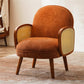 Corduroy Lounge Chair Arms Included Side Chair for Living Room Orange Corduroy 1 Piece Clearhalo 'Accent Chairs' 'accent_chairs' 'Chairs & Seating' 'furn' 'furn_accent_chairs' 'Furniture' 'Living Room Furniture' 7341830