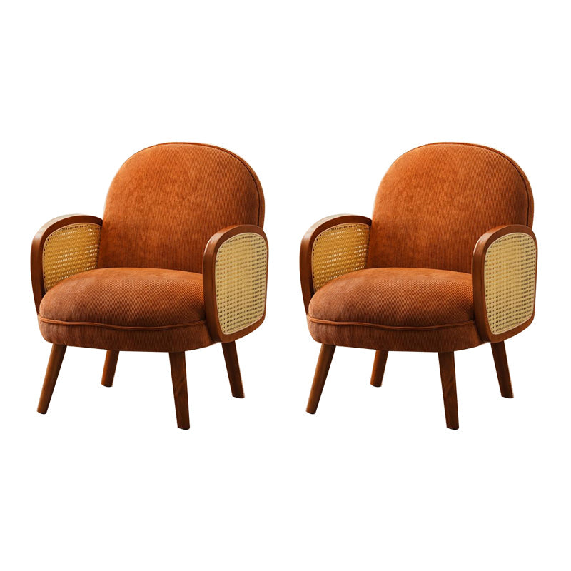 Corduroy Lounge Chair Arms Included Side Chair for Living Room Orange Corduroy 2 Piece Set Clearhalo 'Accent Chairs' 'accent_chairs' 'Chairs & Seating' 'furn' 'furn_accent_chairs' 'Furniture' 'Living Room Furniture' 7341831