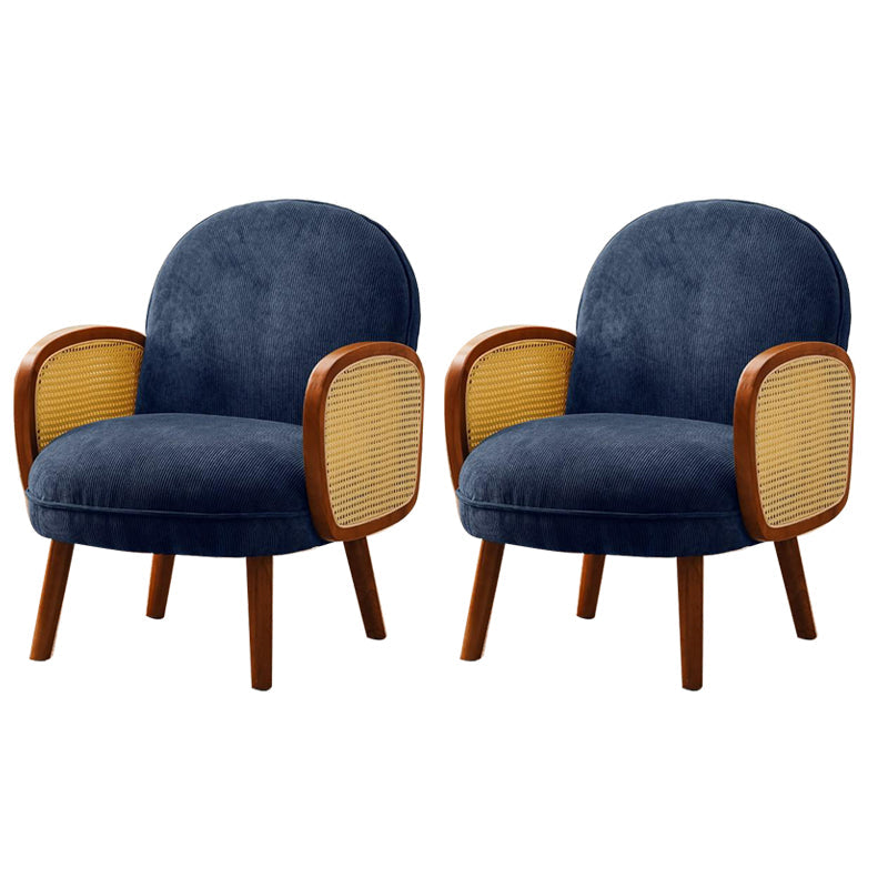 Corduroy Lounge Chair Arms Included Side Chair for Living Room Blue Corduroy 2 Piece Set Clearhalo 'Accent Chairs' 'accent_chairs' 'Chairs & Seating' 'furn' 'furn_accent_chairs' 'Furniture' 'Living Room Furniture' 7341838