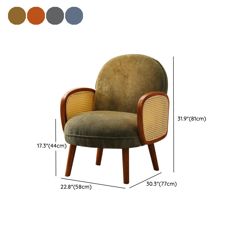 Corduroy Lounge Chair Arms Included Side Chair for Living Room Clearhalo 'Accent Chairs' 'accent_chairs' 'Chairs & Seating' 'furn' 'furn_accent_chairs' 'Furniture' 'Living Room Furniture' 7341841