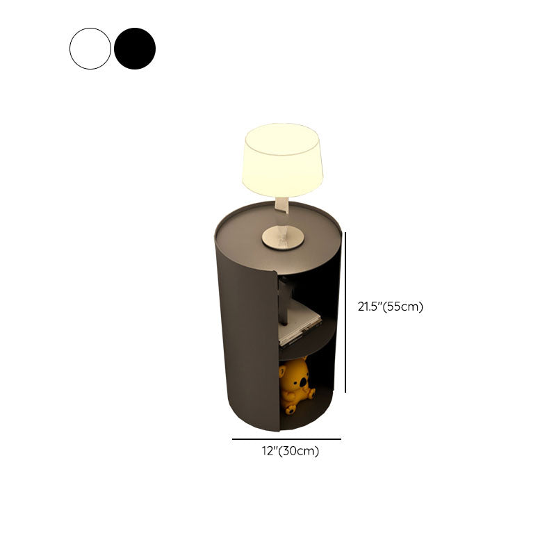 Cabinete de almacenamiento abierto contemporáneo Gabinete de metal Acento de metal Noche con estantes
