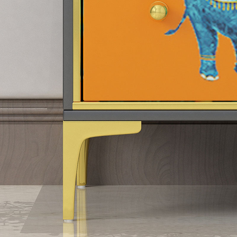 Cofre de lencería de madera con cofre vertical de almacenamiento glamoroso con cajones