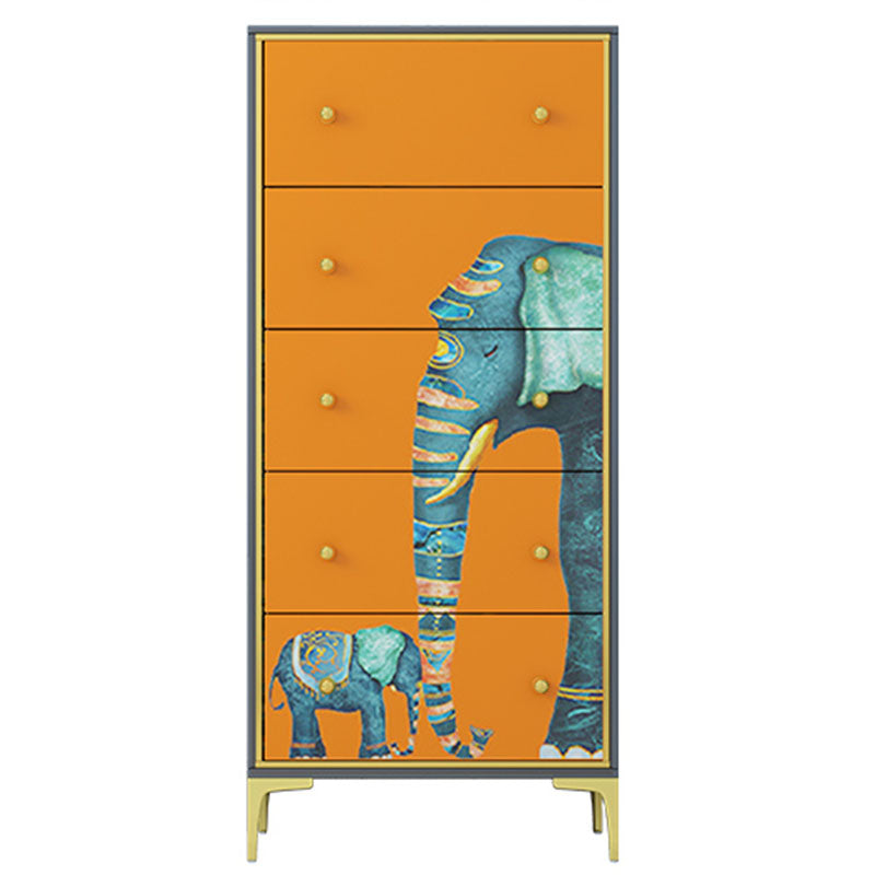 Cofre de lencería de madera con cofre vertical de almacenamiento glamoroso con cajones