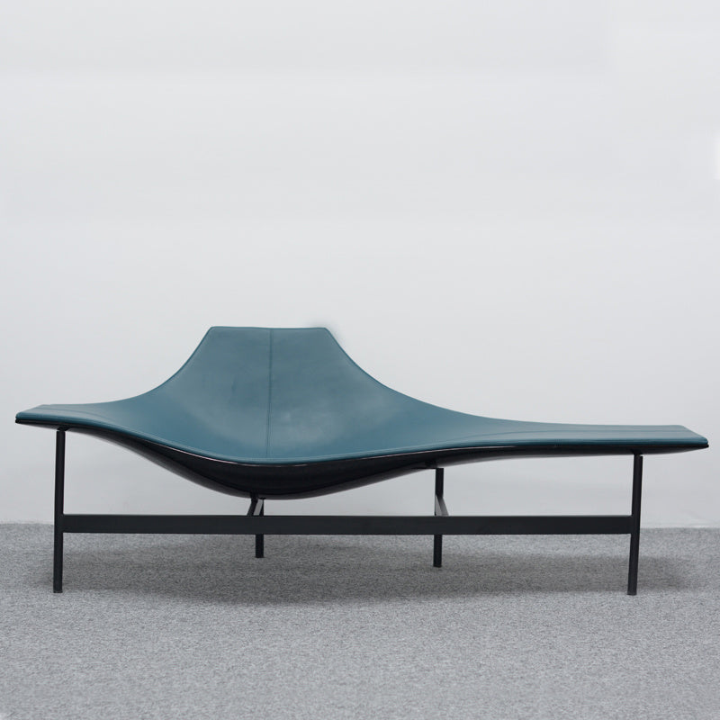 Modern Chaise Lounge Couch Solid Color Chaise Lounge for Living Room Blue Clearhalo 'Chairs & Seating' 'Chaise Lounge' 'chaise_lounge' 'furn' 'furn_chaise_lounge' 'Furniture' 'Living Room Furniture' 7342676