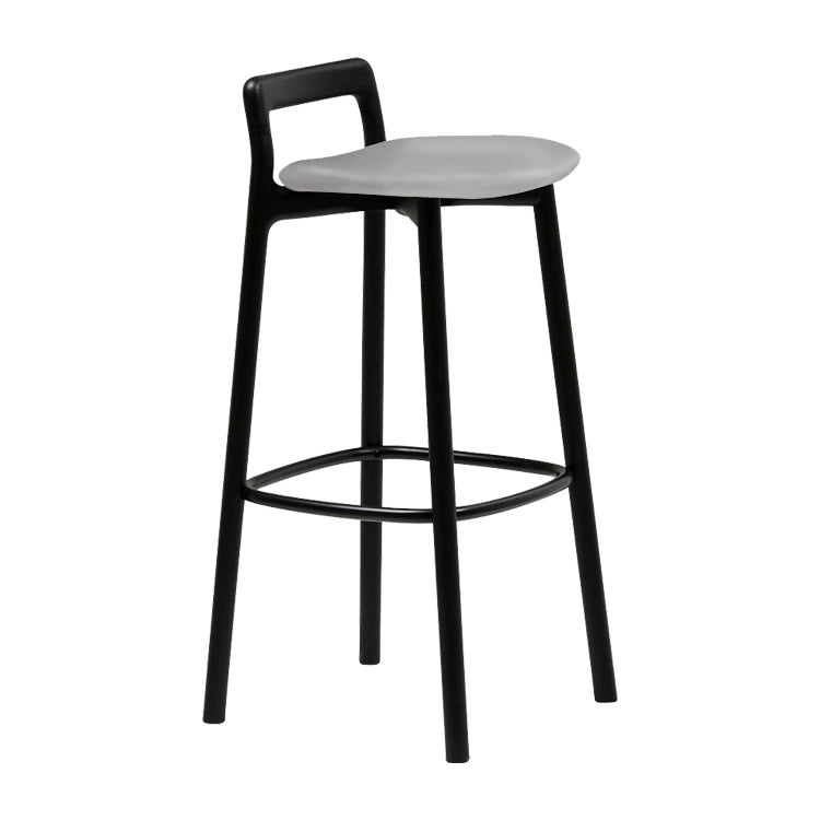 Scandinavian Solid Wood Bar Stool Living Room Faux Leather Counter Stools Clearhalo 'Bar Furniture' 'Bar Stools' 'bar_stools' 'furn' 'furn_bar_stools' 'Furniture' 'Kitchen & Dining Furniture' 7342737