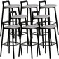 Scandinavian Solid Wood Bar Stool Living Room Faux Leather Counter Stools Gray 8 Piece Set Clearhalo 'Bar Furniture' 'Bar Stools' 'bar_stools' 'furn' 'furn_bar_stools' 'Furniture' 'Kitchen & Dining Furniture' 7342742