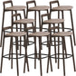 Scandinavian Solid Wood Bar Stool Living Room Faux Leather Counter Stools Brown 8 Piece Set Clearhalo 'Bar Furniture' 'Bar Stools' 'bar_stools' 'furn' 'furn_bar_stools' 'Furniture' 'Kitchen & Dining Furniture' 7342746