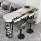 Industrial Bar Stools Low Back Dining Stools with Metal Base