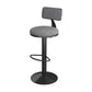 Industrial Bar Stools Low Back Dining Stools with Metal Base
