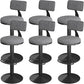 Industrial Bar Stools Low Back Dining Stools with Metal Base