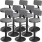 Industrial Bar Stools Low Back Dining Stools with Metal Base