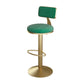 Industrial Bar Stools Low Back Dining Stools with Metal Base