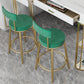 Industrial Bar Stools Low Back Dining Stools with Metal Base