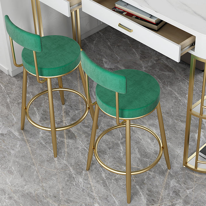 Industrial Bar Stools Low Back Dining Stools with Metal Base