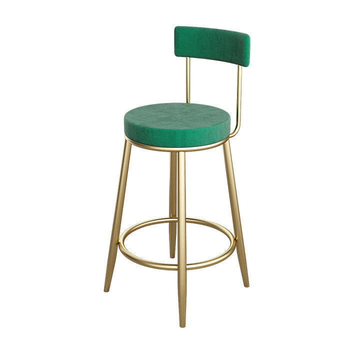 Industrial Bar Stools Low Back Dining Stools with Metal Base