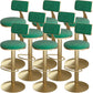 Industrial Bar Stools Low Back Dining Stools with Metal Base