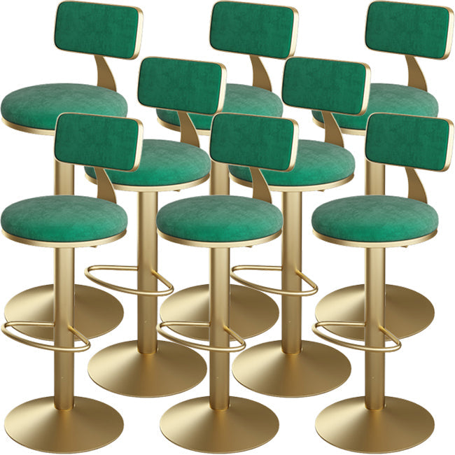 Industrial Bar Stools Low Back Dining Stools with Metal Base