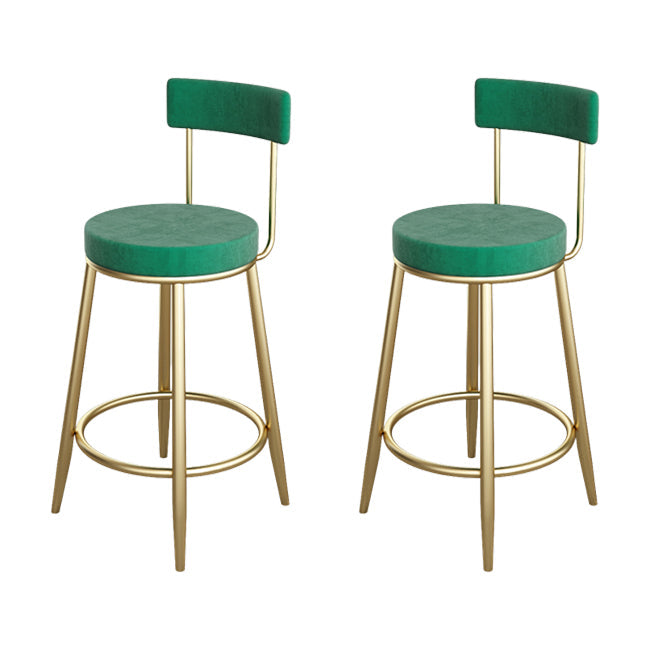 Industrial Bar Stools Low Back Dining Stools with Metal Base