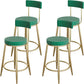 Industrial Bar Stools Low Back Dining Stools with Metal Base