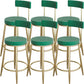 Industrial Bar Stools Low Back Dining Stools with Metal Base
