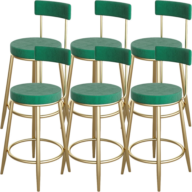 Industrial Bar Stools Low Back Dining Stools with Metal Base